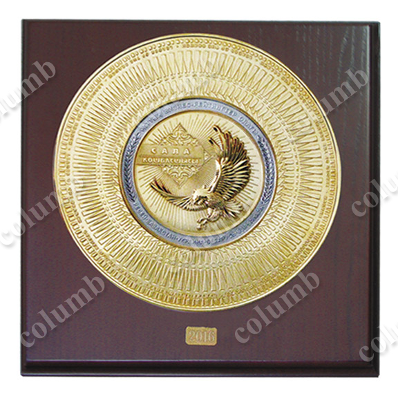 Медаль "Сала Казахстан" на деревянной подложке 