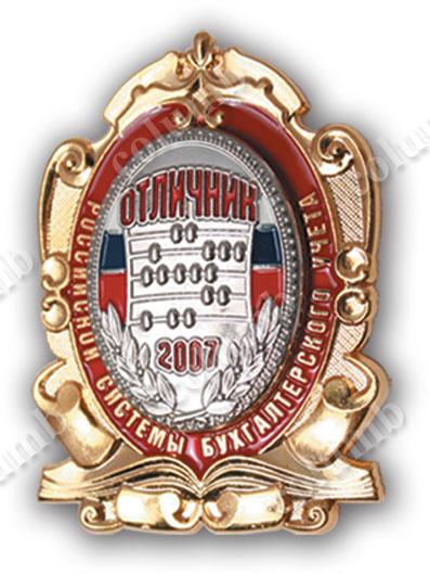 Знак "Отличник Российской системы бухгалтерского учета 2007"