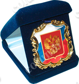 Герб России в стандартном корпусе "картуш"(малый)